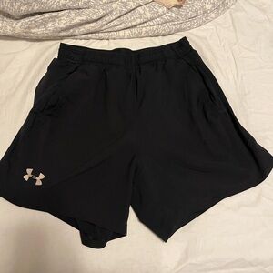 Under Armour Black Athletic Shorts with Moisture-Wicking Fabric
